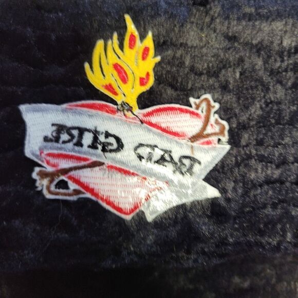 Vintage Bad Girl Sacred Heart and Dagger Patch New Old Stock - Picture 2 of 3